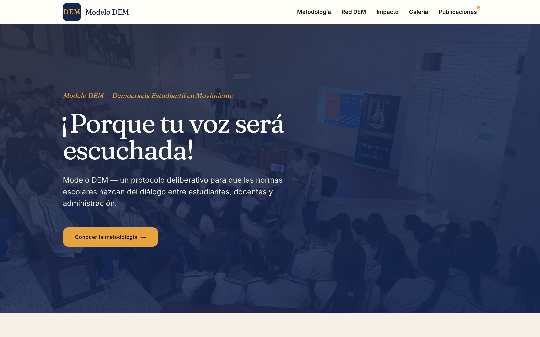 Pantalla de Modelo DEM